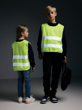 Logo trade business gifts image of: GRS recycled PET high-visibility safety vest 3-6 years