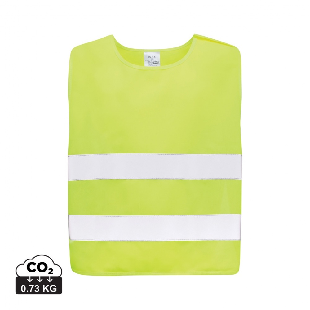 Logo trade advertising products image of: GRS recycled PET high-visibility safety vest 7-12 years