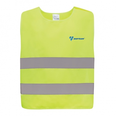Logotrade promotional item image of: GRS recycled PET high-visibility safety vest 7-12 years