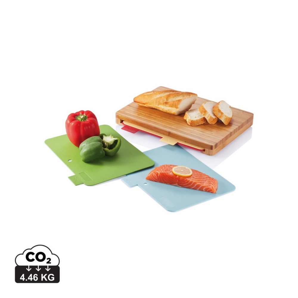 Logo trade corporate gifts picture of: Cutting board with 4pcs hygienic boards