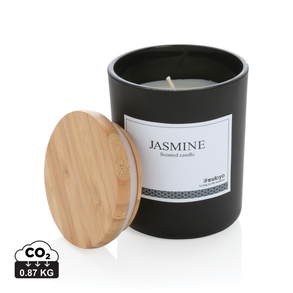 Logo trade promotional giveaways picture of: Ukiyo deluxe scented candle with bamboo lid