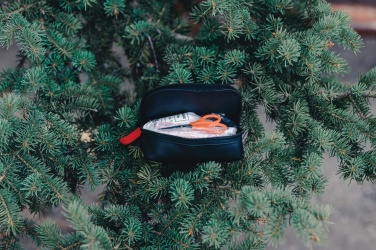 Logo trade promotional giveaway photo of: RCS recycled nubuck PU pouch first aid set mailable