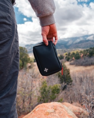 Logotrade promotional items photo of: RCS recycled nubuck PU pouch  first aid set