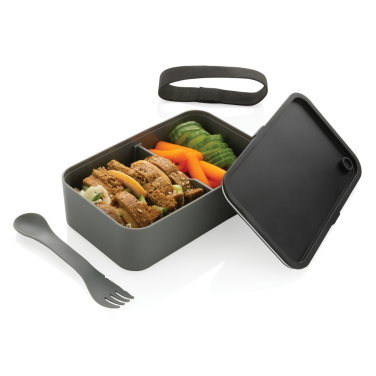 Logo trade promotional products picture of: GRS recycled PP lunch box with spork