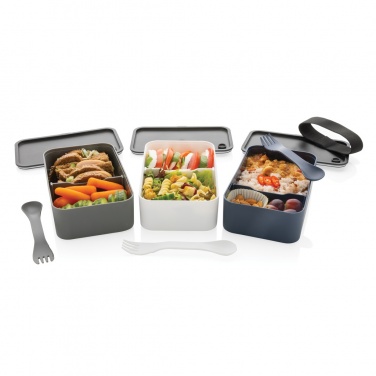 Logo trade promotional items picture of: GRS recycled PP lunch box with spork