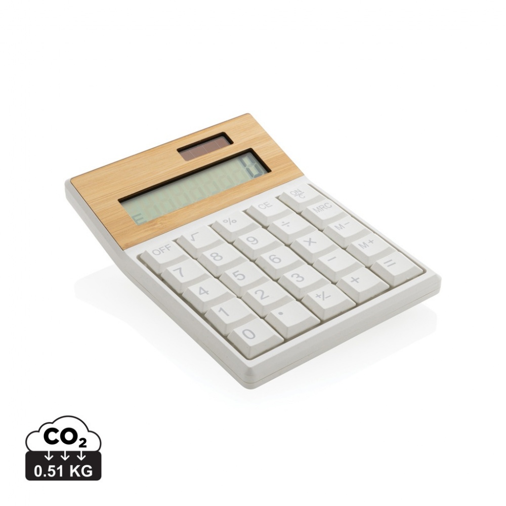 Logotrade advertising product image of: Utah RCS recycled plastic and  bamboo calculator