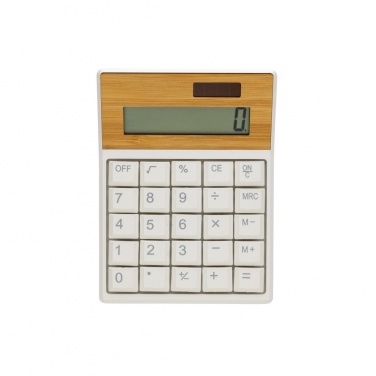 Logo trade promotional merchandise image of: Utah RCS recycled plastic and  bamboo calculator