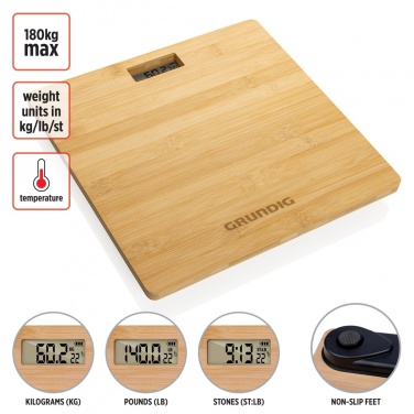 Logotrade business gifts photo of: Grundig Bamboo Digital Body Scale