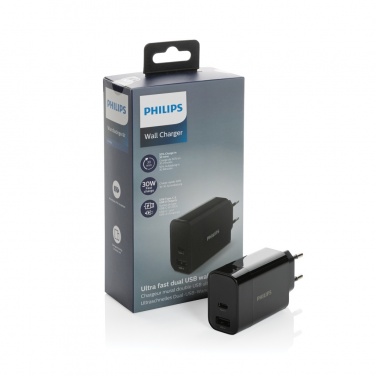 Logo trade promotional products image of: Philips ultra fast PD wall charger
