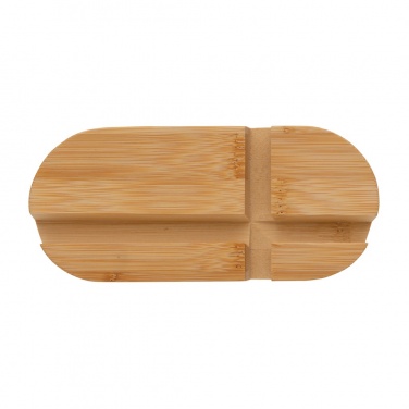 Logo trade promotional gift photo of: Bamboo tablet and phone holder