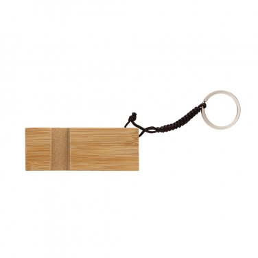 Logotrade promotional merchandise picture of: Standkey bamboo keychain phone stand