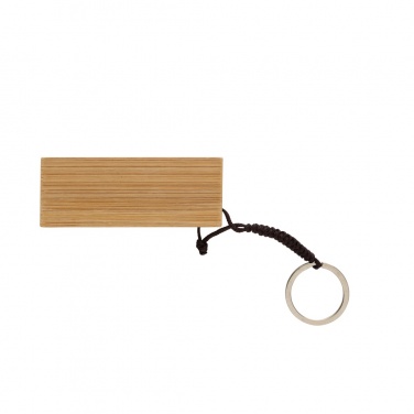 Logo trade promotional giveaways image of: Standkey bamboo keychain phone stand