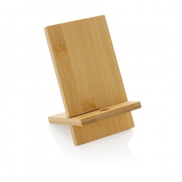 Logo trade promotional gifts image of: Bamboo phone stand in kraft box