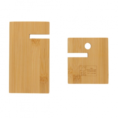 Logotrade promotional merchandise image of: Bamboo phone stand in kraft box