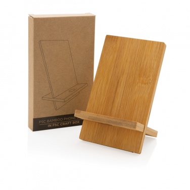 Logotrade promotional giveaways photo of: Bamboo phone stand in kraft box