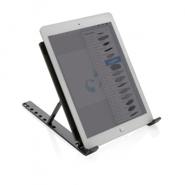 Logo trade promotional merchandise picture of: Terra RCS recycled aluminium universal laptop/tablet stand