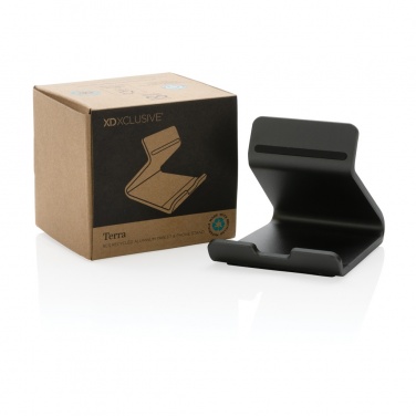 Logo trade corporate gifts picture of: Terra RCS recycled aluminium tablet & phone stand