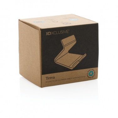 Logo trade corporate gifts picture of: Terra RCS recycled aluminium tablet & phone stand