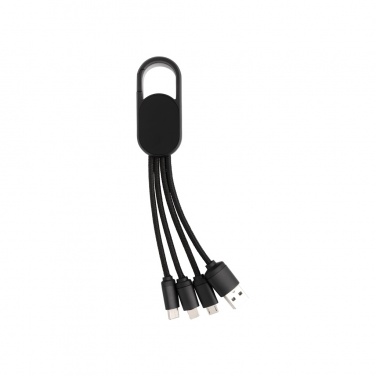Logo trade promotional products image of: 4-in-1 cable with carabiner clip
