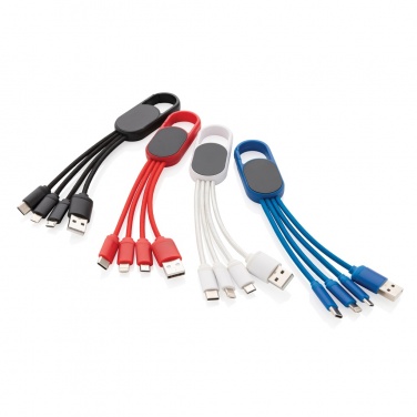 Logo trade promotional products picture of: 4-in-1 cable with carabiner clip