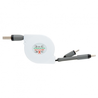 Logo trade promotional gift photo of: 3-in-1 retractable cable