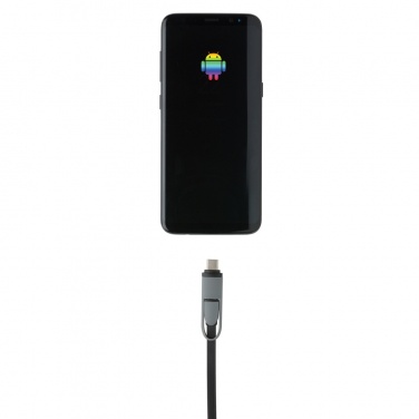 Logo trade promotional gifts image of: 3-in-1 retractable cable