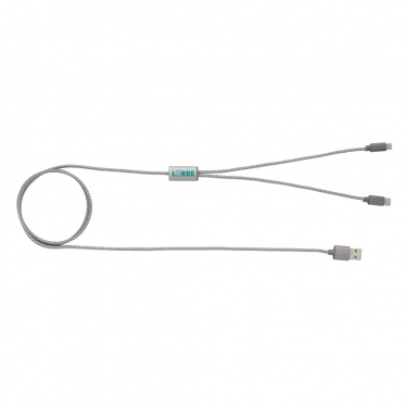 Logotrade promotional item picture of: 3-in-1 braided cable