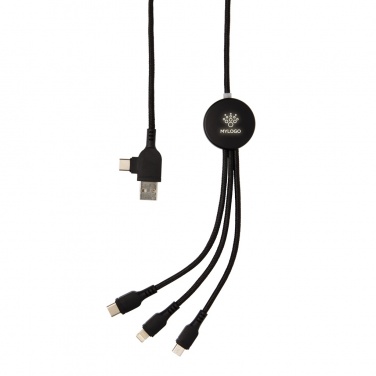 Logo trade promotional merchandise photo of: Light up logo 6-in-1 cable