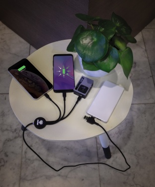 Logo trade promotional giveaways picture of: Light up logo 6-in-1 cable