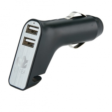 Logo trade promotional products image of: Dual port car charger with belt cutter and hammer