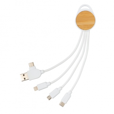 Logotrade promotional gift image of: RCS recycled plastic Ontario 6-in-1 round cable