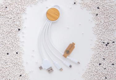 Logo trade promotional items image of: RCS recycled plastic Ontario 6-in-1 round cable