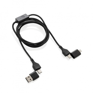 Logo trade promotional merchandise photo of: Datalock RCS recycled 60W hacking protection cable