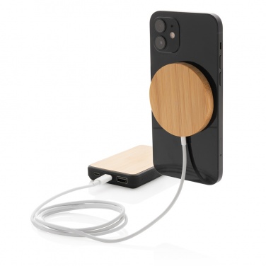 Logotrade promotional products photo of: 10W bamboo magnetic wireless charger