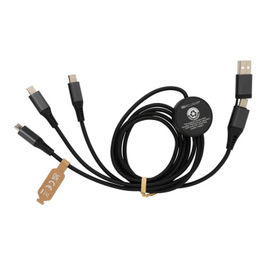 Logo trade promotional products picture of: Terra RCS recycled aluminium 120cm 6-in-1 cable