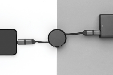 Logo trade business gift photo of: Terra RCS recycled aluminium retractable 6 in 1 cable