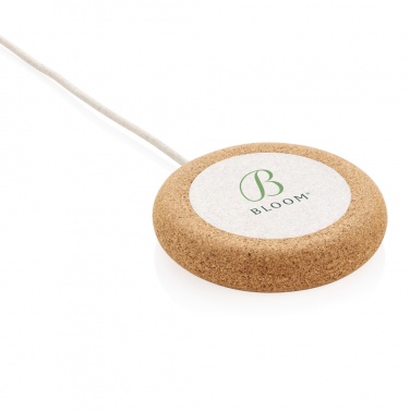 Logotrade promotional products photo of: Cork and Wheat 5W wireless charger
