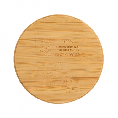 Logotrade promotional merchandise photo of: Bamboo 5W round wireless charger