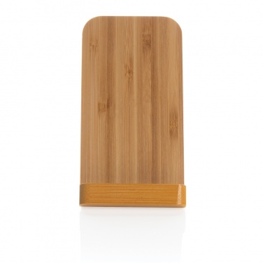 Logo trade promotional items picture of: Bamboo 5W wireless charging stand