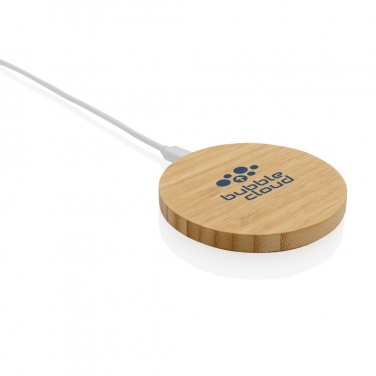 Logotrade corporate gift picture of: Bamboo 15W wireless charger