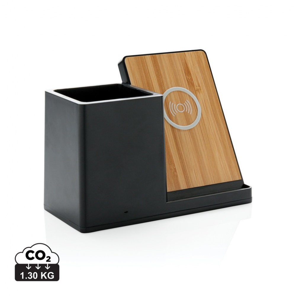 Logo trade promotional gifts image of: Ontario RCS recycled plastic 10W wireless charger