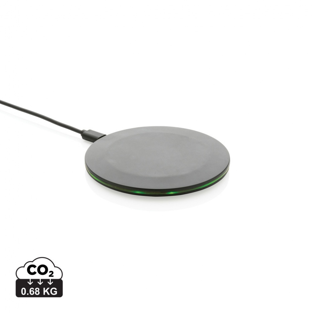 Logotrade promotional merchandise image of: RCS recycled plastic 15W Wireless fast charger