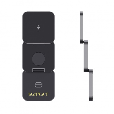 Logo trade promotional gifts picture of: Terra RCS recycled aluminum foldable 3 in 1 15W charger