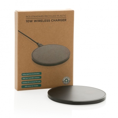Logotrade promotional gift picture of: RCS standard recycled plastic 10W wireless charger