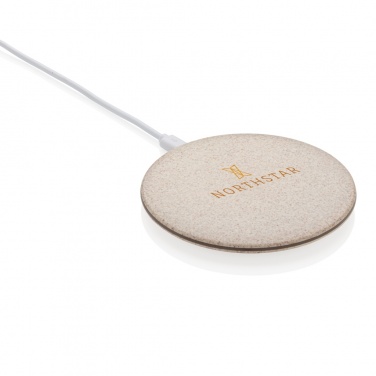 Logo trade promotional products picture of: 5W Wheat straw wireless charger