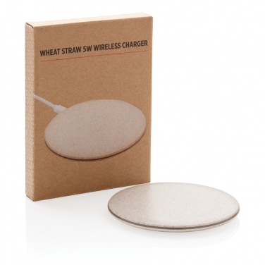 Logo trade promotional gifts picture of: 5W Wheat straw wireless charger