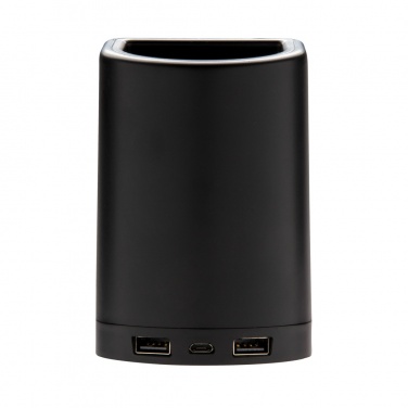 Logo trade promotional items image of: Light up logo 5W wireless charging pen holder