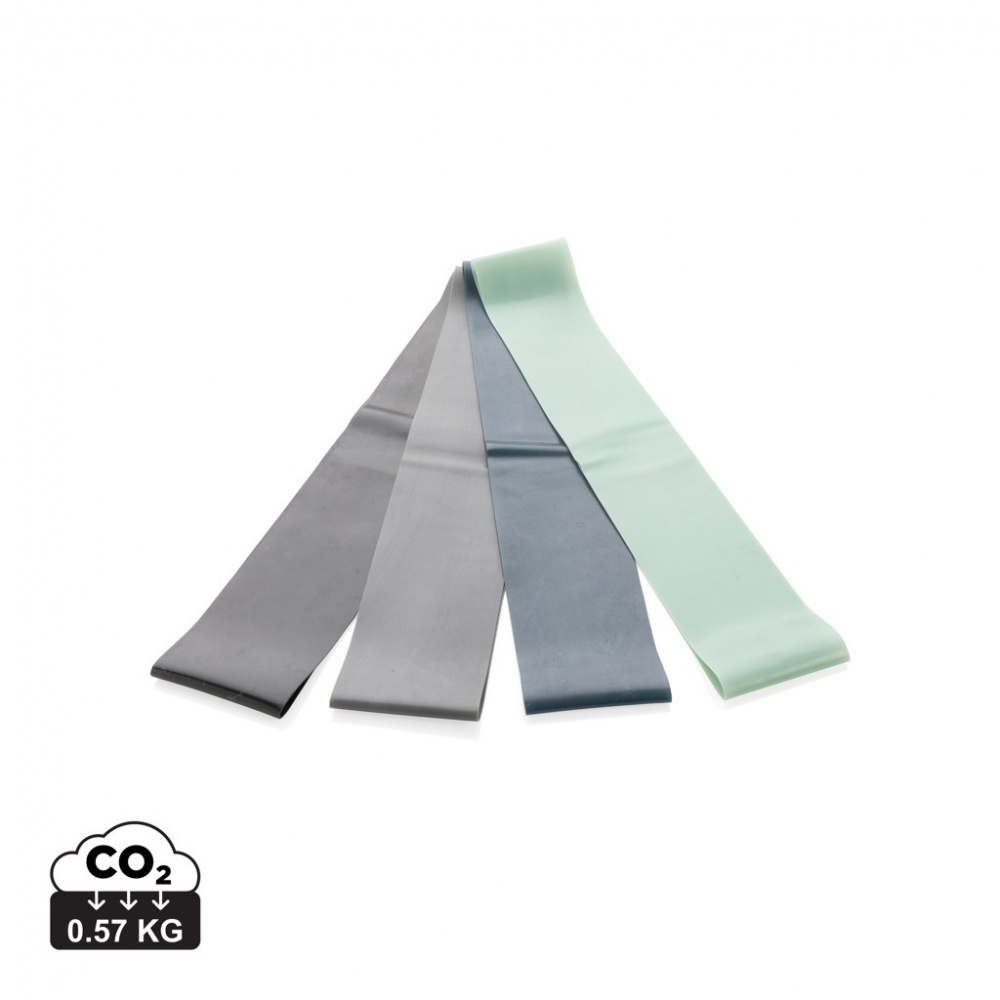 Logo trade promotional gifts picture of: 4pc elastic fitness bands in pouch