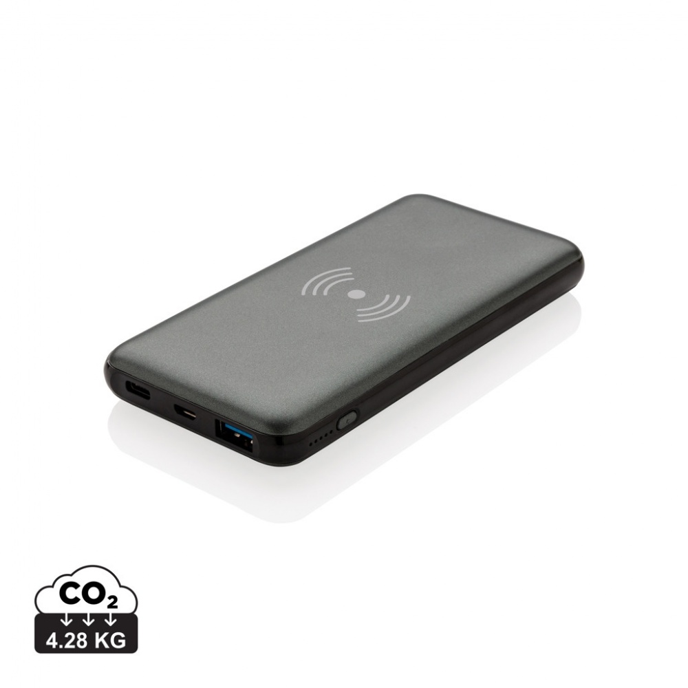Logo trade corporate gifts image of: 10.000 mAh Fast Charging 10W Wireless Powerbank with PD