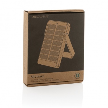 Logotrade promotional item picture of: Skywave RCS rplastic solar powerbank 5000 mAh 10W wireless